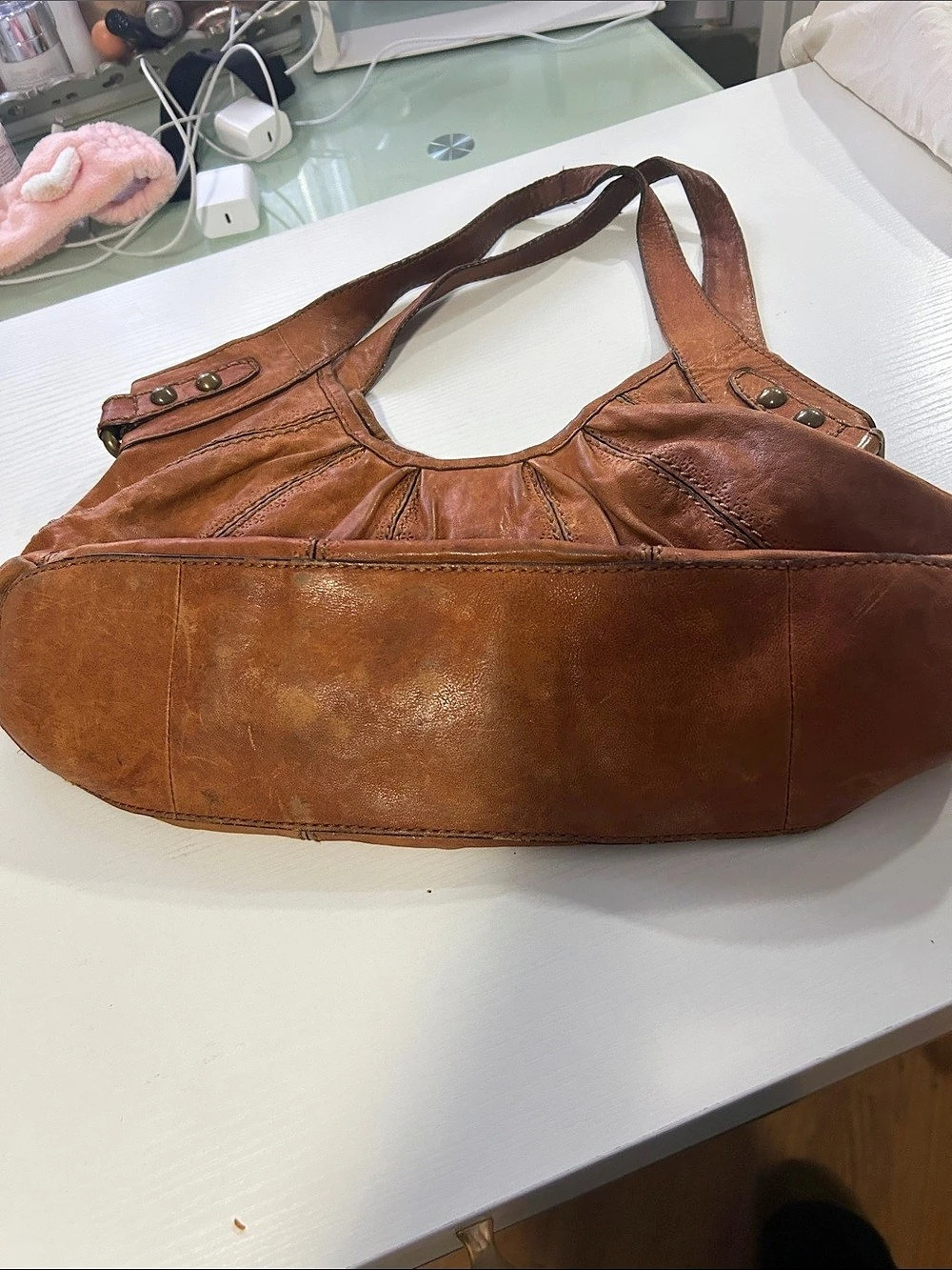 Fossil Brown Leather Shoulder Bag - Picture 4 of 7
